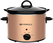 Pringle Electric Slow Cooker 4 Liter with indicator light| Ceramic Pot with Glass Lid | Copper Color FW 1809 (Single)
