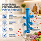 PRINGLE 1000ml Manual Push Chopper for Vegetables & Fruits | 6 Sharp Stainless Steel Blades | Hand Press Onion Cutter with Twist Lock | Blue