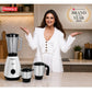 Soul 650W 3 Jars Mixer Grinder | 2 SS Jars (Wet, Dry & Chutney) 1 Juicing Jar | Copper Motor | SS Blades | 5 Yr Onsite Warranty | White Silver
