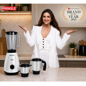 Soul 650W 3 Jars Mixer Grinder | 2 SS Jars (Wet, Dry & Chutney) 1 Juicing Jar | Copper Motor | SS Blades | 5 Yr Onsite Warranty | White Silver