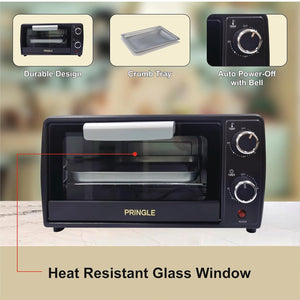 OTG 12 DLX 10L Oven Toaster Griller 1000W | Toasting & Grilling Functions | Black