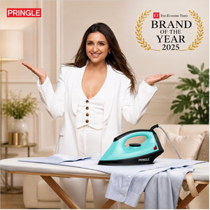 Venus 1000W Automatic Dry Iron | Large Soleplate | Anti-Bacterial German Coating | Quick Heat | Shock Proof | Blue