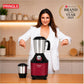 Alfa Plus 550W 2 Jar Mixer Grinder | 2 SS Jars (Wet, Dry & Chutney) | SS Blades | Compact & Powerful | Red