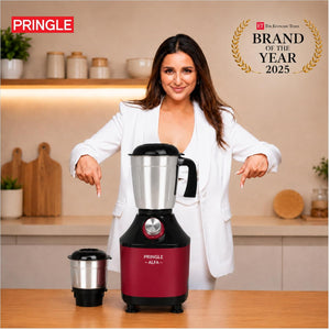 Alfa Plus 550W 2 Jar Mixer Grinder | 2 Stainless Steel Jars | Stainless Steel Blades | Red