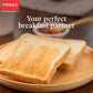 PT406 2-Slice Bread Toaster | 750W | Wide Slots | Browning Control | Black