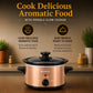 FW1810 Electric Slow Cooker 1.5L | Ceramic Pots with Glass Lids | Slow Cooking & Warming | (FW_1810_Copper)