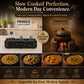 Electric Slow Cooker 4.5L (1.5L x 3 Pots) | Ceramic Pots with Glass Lids | Slow Cooking & Warming | Multi-Pot Buffet Server | Black