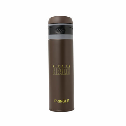 Pringle Athena 500Ml Hydrosteel Bottle | Stainless Steel Vacuum Insulated Flask 500ml| Hot and Cold Water Bottle | Double Walled Bottle for Home, Office, Travel - Black (Brown)