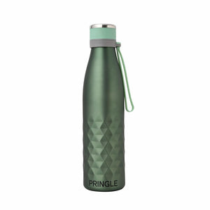 Pringle Delta 550ml Hydrosteel Bottle with Steel Flask and Vacuum Flask & Thermosteel | Stainless Steel. Leakproof | Rustproof and Sweat-Free | Ideal for Hot and Cold Beverages - Green