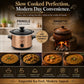 FW1810 Electric Slow Cooker 1.5L | Ceramic Pots with Glass Lids | Slow Cooking & Warming | (FW_1810_Copper)