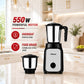 Bolt 550W 2 Jar Mixer Grinder | 2 SS Jars | SS Blades | 2 Yr Warranty | Black Silver