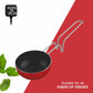 Pringle Pro Cook Hard Anodized Tadka Pan, 12 cm, Black | Vaghar Pan | Chounk Pan | Baghar Pan | Flame Safe | Gas Stove Safe | Stainless Steel Wired Handle | Scratch Resistant