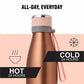 Pringle Delta 550ml Hydrosteel Bottle with Steel Flask and Vacuum Flask & Thermosteel | Stainless Steel. Leakproof | Rustproof and Sweat-Free | Ideal for Hot and Cold Beverages - Copper