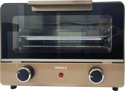 PRINGLE OTG16 PLUS 14L Oven Toaster Griller, Cake Baking, Grilling, Toasting, OTG, 1000 Watts, (Golden)