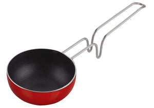 Pringle Pro Cook Hard Anodized Tadka Pan, 12 cm, Black | Vaghar Pan | Chounk Pan | Baghar Pan | Flame Safe | Gas Stove Safe | Stainless Steel Wired Handle | Scratch Resistant