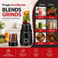 Alexa Nutri Blender 450W | Smoothie Maker & Mixer Grinder | 2 Jars | Sipper & Storage Lids | Dual Blade System | Black (AlexaPro_NB_2Jar)
