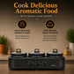 Electric Slow Cooker 4.5L (1.5L x 3 Pots) | Ceramic Pots with Glass Lids | Slow Cooking & Warming | Multi-Pot Buffet Server | Black
