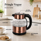 Vogue 1.8L Electric Glass Kettle 1350W | Double Fada Controller | Double Layer Cool Touch Design | Boil Dry Protection | Copper