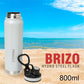 Pringle Brizo 800ml sports water bottle | Hydrosteel Stainless Steel Vacuum Flask: Leak-Proof | Sipper Bottle with Secure Lid & Large Capacity | Ideal for, Office, Gym, Travel (Grey)