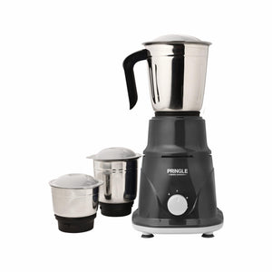 Pringle Brio High Efficiency 500 Watt Juicer Mixer Grinder With 2 Unbreakable Jars | JMG With 2 year Warranty On Motor | ISI Certified | White (Black)