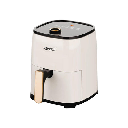 Pringle AF1409 Manual Air Fryer 2.8L For Home With Timer Control Fry, Grill, 360° High Speed Air Circulation Technology 1250 W with Non-Stick Basket- White