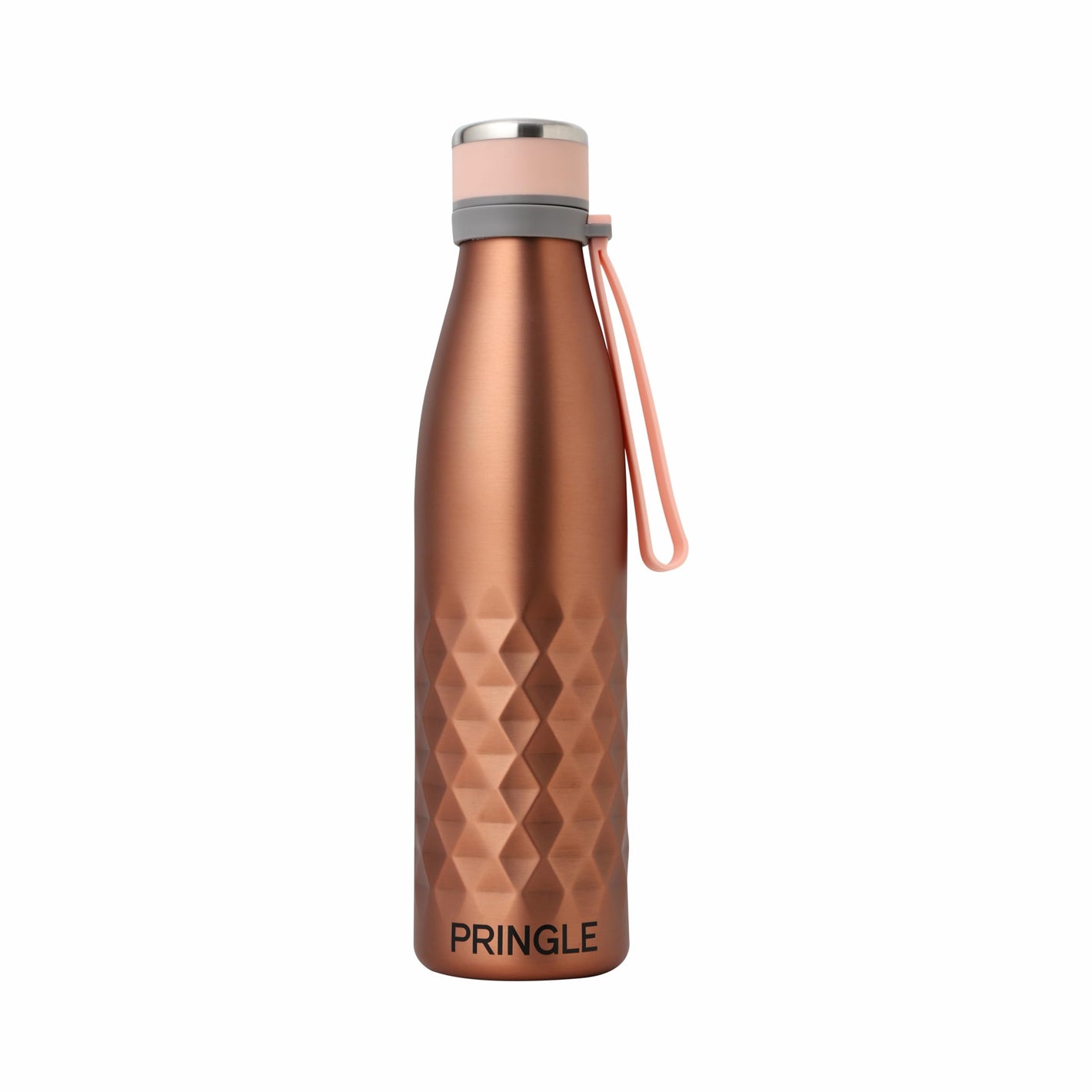 Pringle Delta 550ml Hydrosteel Bottle with Steel Flask and Vacuum Flask & Thermosteel | Stainless Steel. Leakproof | Rustproof and Sweat-Free | Ideal for Hot and Cold Beverages - Copper