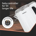 Ivy 1.2 L Electric Kettle (1500Watt) Stainless Steel Cool Touch Outer Body | 1 Yr Onsite Warranty- White