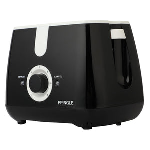 Pringle 750W 2 Slice Pop Up Toaster/Bread Toaster with wide slots & browning function with cancel, reheat and defrost| Cool touch body-Black