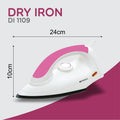 Automatic Dry Iron 1000W | Large Soleplate | Anti-Bacterial German Coating | Quick Heat | White Maroon