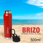 Pringle Brizo 800ml sports water bottle | Hydrosteel Stainless Steel Vacuum Flask: Leak-Proof | Sipper Bottle with Secure Lid & Large Capacity | Ideal for, Office, Gym, Travel (Red)