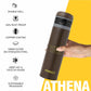 Pringle Athena 500Ml Hydrosteel Bottle | Stainless Steel Vacuum Insulated Flask 500ml| Hot and Cold Water Bottle | Double Walled Bottle for Home, Office, Travel - Black (Brown)