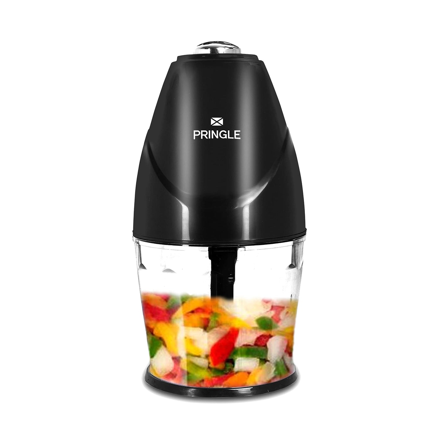 Pringle Electric Chopper | 600ml Capacity 250W | Mixer/Blender One Touch Operation | Twin Blade Technology | 1 min non stop operation/heavy motor [ Assorted, 1 year warranty ]- EC 904 (EC 904)