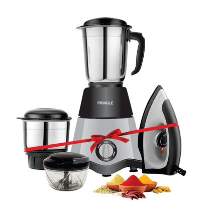 Pringle 500Watt Juicer Mixer Grinder With 2 Unbreakable Jars ( Real) JMG With 2 year Warranty On Motor