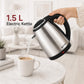 Pringle Cordless Electric Kettle | Superfast Boiling | 1.5 Litres | EK-600 Dlx *Hero, Black Silver