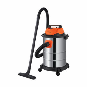 PRINGLE 1300W Vacuum Cleaner Wet and Dry Micro VC16 with 3in1 Multifunction Wet/Dry/Blowing| 18KPA Suction Stainless Steel Body (Black/Orange/Steel)