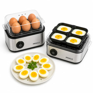2-in-1 Egg Boiler & Poacher 550W | 3 Boiling Modes | SS Body | Auto Shut-Off