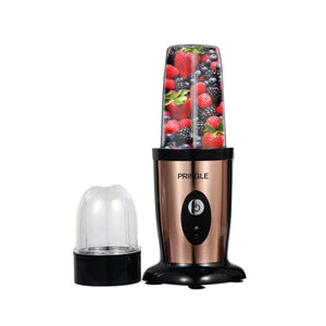 Pringle High Speed Nutri Blender/Mixer/Smoothie | 22000 RPM 100% Pure 600 Watt Copper Motor | 3 in1 Grind, Mix, Blend| Stainless Steel Blades | 2 Unbreakable Jars | 2 Years Warranty on Motor | Gold