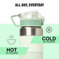 Pringle Dover 600ml Vacuum Insulated Flask Double Wall Hot & Cold Water Bottle with Silicone Grip & Press Button Mechanism for One Hand Use | 600 ML | Sipper Bottle for Kids & Adults | (Light green)