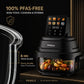 AirClear Glass Air Fryer 5.5L | Dual Bowl | 1500W | 8 Cooking Modes