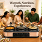 FW1807 Electric Slow Cooker 2.5L (1.25L x 2 Pots) | Ceramic Pots with Glass Lids | Slow Cooking & Warming | Copper Finish