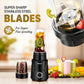 Alexa Nutri Blender 450W | Smoothie Maker & Mixer Grinder | 2 Jars | Sipper & Storage Lids | Dual Blade System | Black (AlexaPro_NB_2Jar)