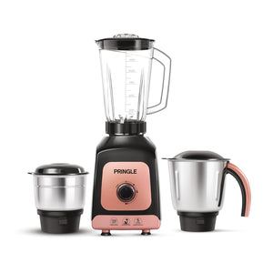 Pringle Thunder Pro 700Watt Juicer Mixer Grinder with 3 Jars for Grinding, Mixing, Juicing with Powerful Motor | 5 Years Warranty On Motor (Magenta)