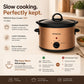 FW1810 Electric Slow Cooker 1.5L | Ceramic Pots with Glass Lids | Slow Cooking & Warming | (FW_1810_Copper)
