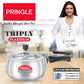 Pringle Platinum Triply Stainless Steel Inner Lid Pressure Cooker 5 Litres - ISI Certified, Silver (Induction And Gas Stove Friendly) With 60 Months Warranty | First In India