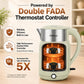 Haden Electric Kettle Double Wall 1.8L With SS 304-1500W with Keep Warm Function, Boil Dry Protection &Auto-Shut Off (Mint)