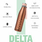 Pringle Delta 550ml Hydrosteel Bottle with Steel Flask and Vacuum Flask & Thermosteel | Stainless Steel. Leakproof | Rustproof and Sweat-Free | Ideal for Hot and Cold Beverages - Copper