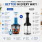 Twist Plus Manual Push Chopper 1000 mL | 6 Sharp SS Blades | (Twist_Plus_Blue)