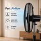 PRINGLE Sprint 16 Inch Pedestal Fan | 400 mm | 105W High Speed Air Delivery | Adjustable Height | 3 Blade | 3 Speed Control | Heavy Duty Motor | Black | 2 Yr Warranty on Motor