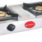 Pringle 2 Burner Gas Stove, Stainless Steel Body, Manual Ignition, 2 Brass Burners, 2 Year Home Service Warranty (Blaze 65))