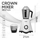 Pringle 2 Jar Mixer Grinder| 500W Powerful Motor | [ISI] Certified | 304 Grade SS Blade| 2 SS Jars Liquidizing Jar (1 Litres) Chutney Jar (0.4 Litres)3 Speed Options with Whip (1 Year Warranty)